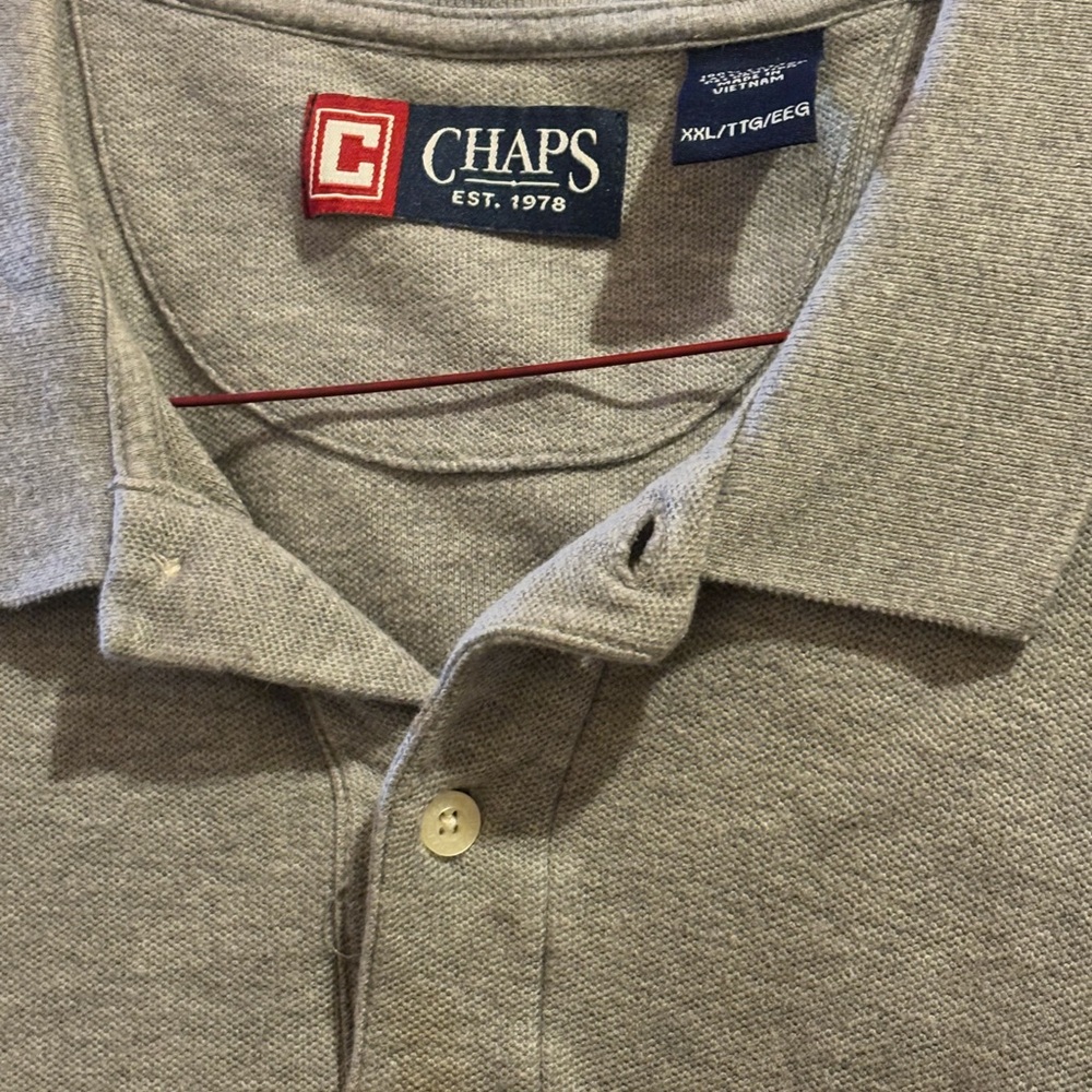 Chaps Gray Polo Shirt - Size XXL